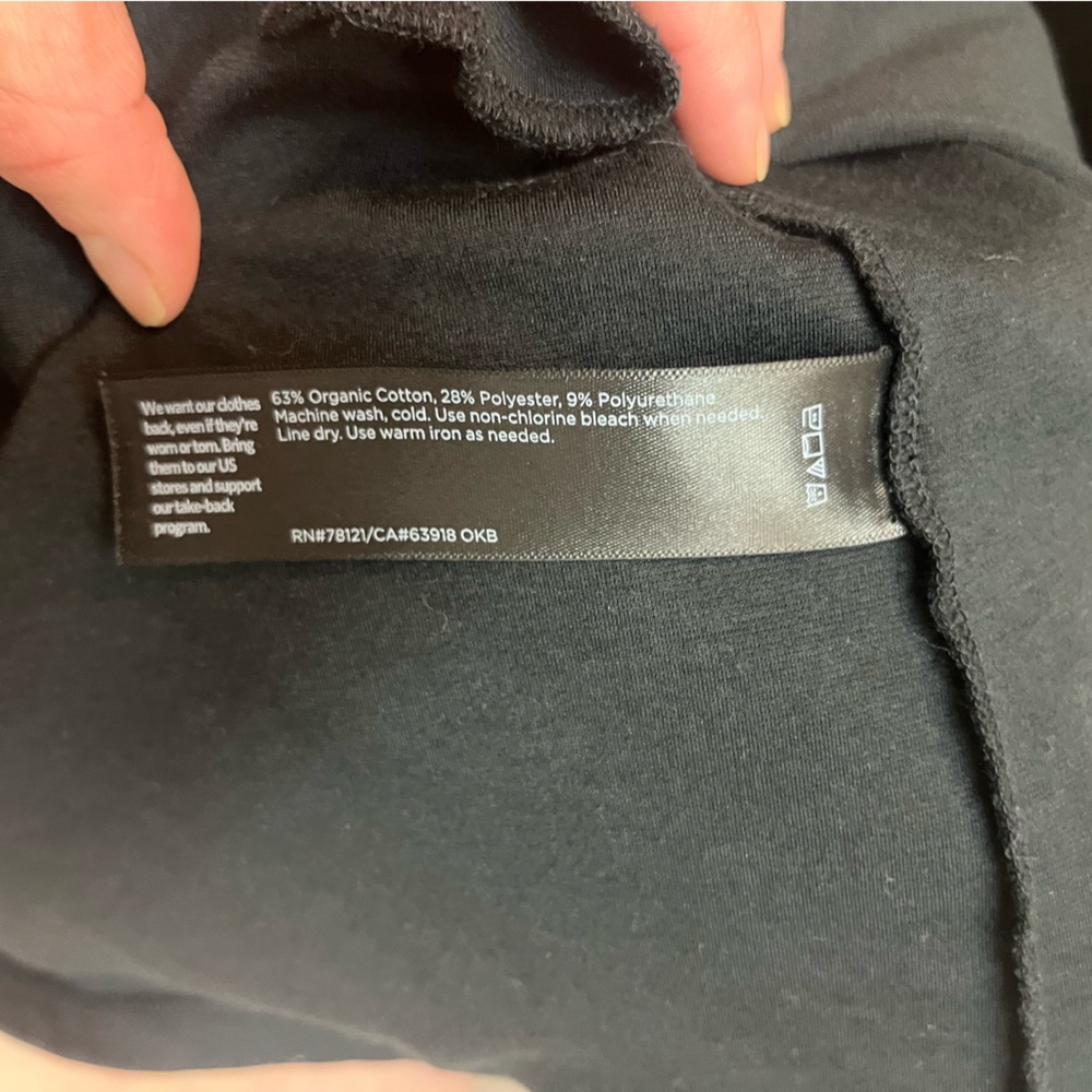 Eileen Fisher Cotton Blend Ponte Zip Up Black Dress Women's Large - Picture 8 of 8